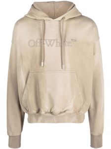 Off-White hoodie en coton à logo embossé - Tons neutres