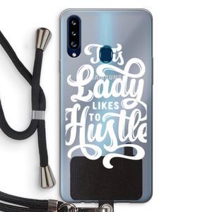 Hustle Lady: Samsung Galaxy A20s Transparant Hoesje met koord