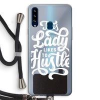 Hustle Lady: Samsung Galaxy A20s Transparant Hoesje met koord