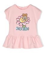 Moschino Kids robe Teddy Bear à volants - Rose - thumbnail