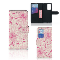 Huawei P40 Pro Hoesje Pink Flowers - thumbnail