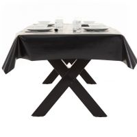 Buiten tafelkleed/tafelzeil zwart 140 x 180 cm rechthoekig - thumbnail