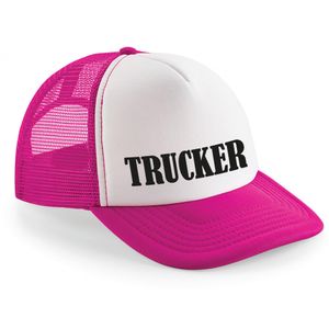 Bellatio Decorations Verkleed pet voor volwassenen - Trucker - roze - voor dames en heren   -