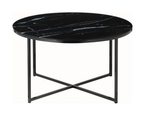Artistiq Salontafel 'Roel', 80cm, Marmerlook, kleur Zwart
