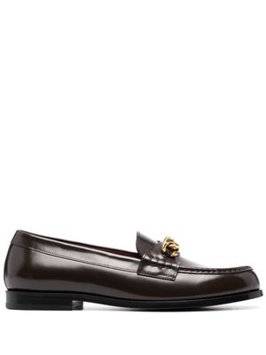 Valentino Garavani mocassins VLOGO en cuir - Marron