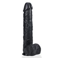 RealRock by Shots Extra Large Straight met Ballen 15 / 38 cm - Zwart - thumbnail