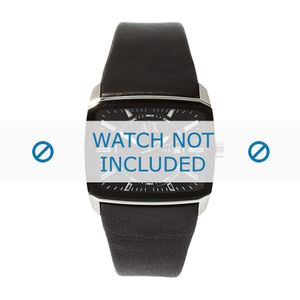 Horlogeband Armani AX2080 Leder Zwart 35mm