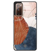Samsung Galaxy S20 FE glazen hardcase - Abstract terracotta