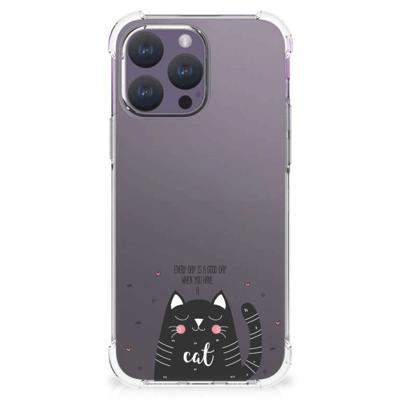 iPhone 15 Pro Max Stevig | Bumper Hoesje | Cat Good Day iPhone 15 Pro Max Stevig | Bumper Hoesje | Cat Good Day