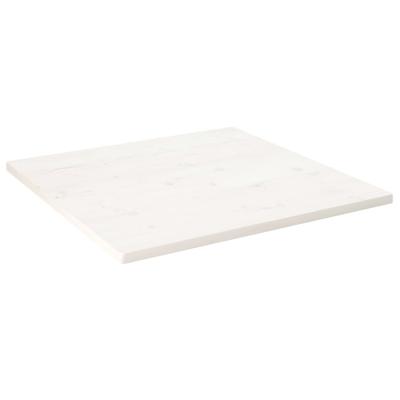 Tafelblad vierkant 80x80x2,5 cm massief grenenhout wit