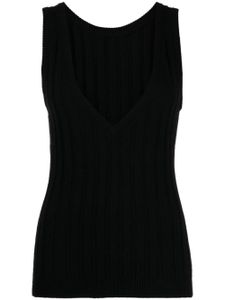 Cashmere In Love Mara V-back tank top - Noir