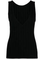 Cashmere In Love Mara V-back tank top - Noir - thumbnail