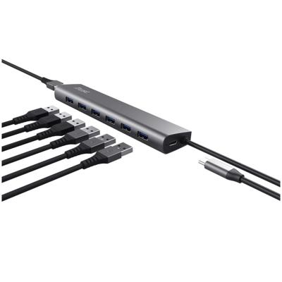 Trust Halyx 7-poorts USB-A Hub USB Hub Zilver