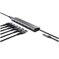 Trust Halyx 7-poorts USB-A Hub USB Hub Zilver