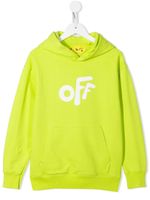 Off-White Kids hoodie à logo imprimé - Vert