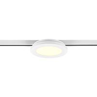 LED Railverlichting - Plafondlamp - Plafondverlichting - Trion Dual Camy - 2 Fase - 9W - Warm Wit 3000K - Dimbaar - Rond - Mat Wit - Kunststof