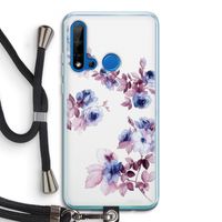 Waterverf bloemen: Huawei P20 Lite (2019) Transparant Hoesje met koord Waterverf bloemen: Huawei P20 Lite (2019) Transparant Hoesje met koord