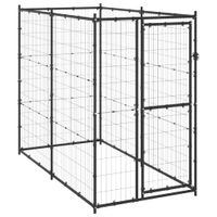 VidaXL Hondenkennel voor buiten 110x220x180 cm staal - thumbnail