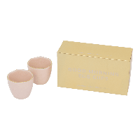 Good Morning eierdopje lichtroze in cadeauverpakking (set van 2)