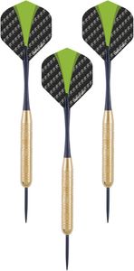 Longfield Darts Steeltip Dartpijl Set 22 gram Goud/Groen 3 stuks