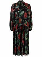 Dolce & Gabbana robe à fleurs - Noir