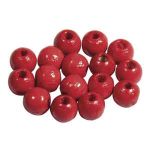 Rayher hobby kralen van hout - rood - Dia 6 mm - 345x stuks - DIY sieraden maken - Kralen rijgen