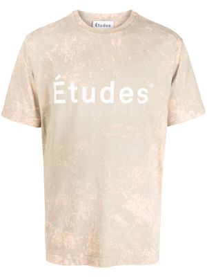 Études Studio t-shirt délavé à logo imprimé - Tons neutres