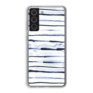 Ink Stripes: Samsung Galaxy S21 FE Transparant Hoesje