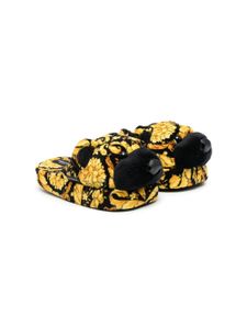 Versace Kids chaussons à fleurs - Noir