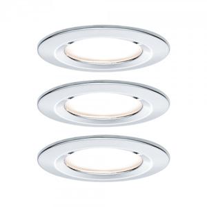 Paulmann Nova Inbouwlamp voor badkamer Set van 3 stuks LED LED 18 W IP44 Chroom (glanzend)