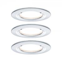 Paulmann Nova Inbouwlamp voor badkamer Set van 3 stuks LED LED 18 W IP44 Chroom (glanzend) - thumbnail