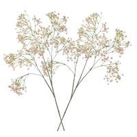 2x stuks kunstbloemen Gipskruid/Gypsophila takken roze 95 cm - Kunstbloemen