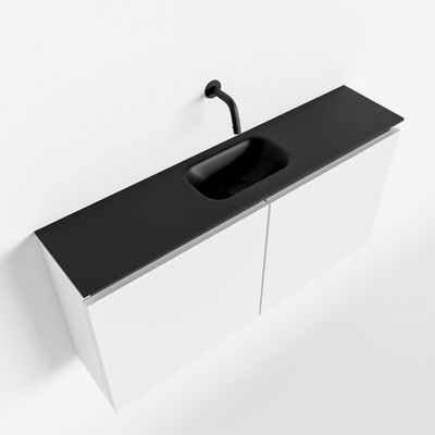 Toiletmeubel Mondiaz Ture | 100 cm | Meubelkleur Talc | Eden wastafel Urban Midden | Zonder kraangat