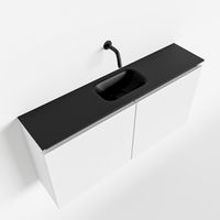 Toiletmeubel Mondiaz Ture | 100 cm | Meubelkleur Talc | Eden wastafel Urban Midden | Zonder kraangat