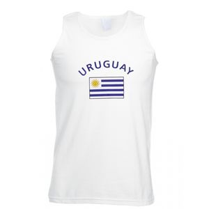 Witte heren tanktop Uruguay