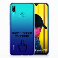 Huawei P Smart 2019 Silicone-hoesje Finger Don't Touch My Phone