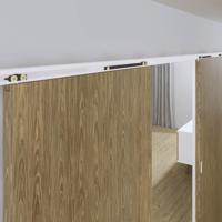 Xperta set 4m rail - Wit - vloerplint - Dubbele deur - Dubbel soft - opbouw