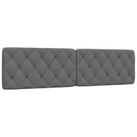 Hoofdbordkussen 200 cm stof donkergrijs