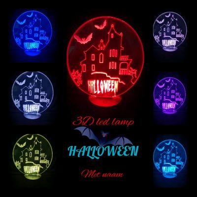 3D LED LAMP - HALLOWEEN HUISJE - Ontwerp-zelf.nl
