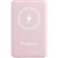 Verbatim Charge n Go Magnetic Wireless Powerbank 5000 mAh Fast Charge, Quick Charge 3.0, USB PD 3.0, Adaptive Fast Charge LiPo USB-C Pink