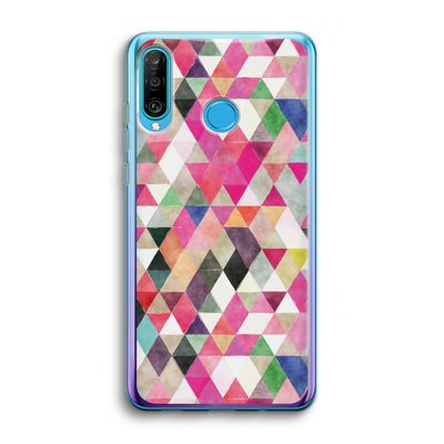 Gekleurde driehoekjes: Huawei P30 Lite Transparant Hoesje