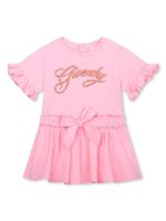 Givenchy Kids robe évasée à logo brodé - Rose