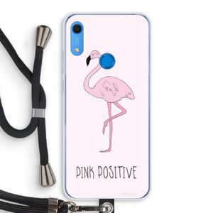 Pink positive: Huawei Y6s Transparant Hoesje met koord