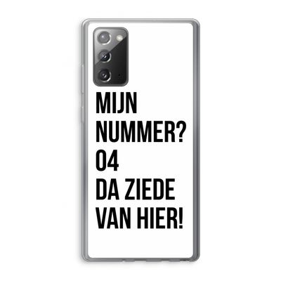 Da ziede van hier: Samsung Galaxy Note 20 / Note 20 5G Transparant Hoesje