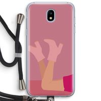 Pink boots: Samsung Galaxy J5 (2017) Transparant Hoesje met koord