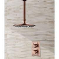 Douchearm SaniClear Copper | 20 cm | Plafond montage | Messing | Rond | Geborsteld Koper - thumbnail