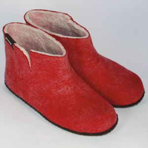 Pantoffels van Vilt (Rood - Maat 34)