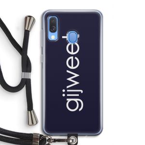 Gijweet: Samsung Galaxy A40 Transparant Hoesje met koord