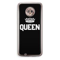 Queen zwart: Motorola Moto G6 Transparant Hoesje - thumbnail