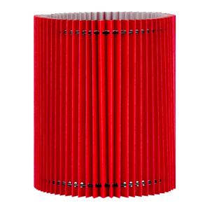 Papieren Gevouwen Lampenkap - Cilindrisch - Rood - ø20 x 24 cm - E27 fitting - Voor Tafellampen - Ontworpen voor woonkamer en eetkamer